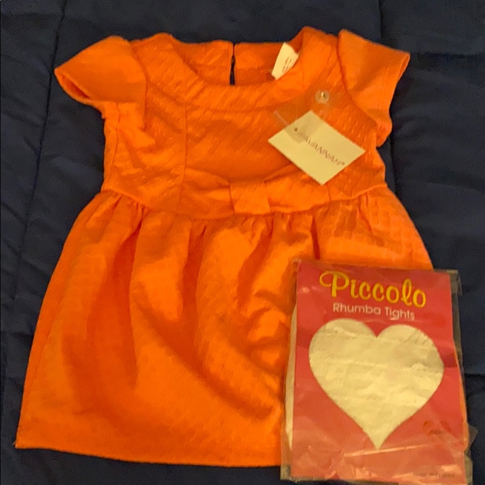 BNWT 12 Month Dress with free tights